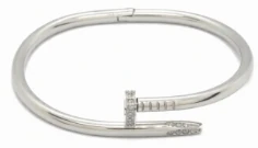 Pulsera esclava de acero quirurgico clavo estilo Cartier
